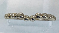 Round Halo Diamond Ring with bead shank