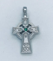 Celtic cross in 14k white gold