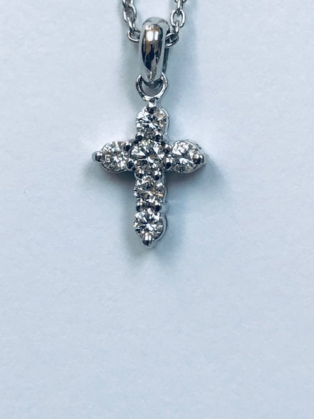 Handmade Diamond Cross set in Platinum