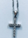 Diamond Cross in 14k White Gold