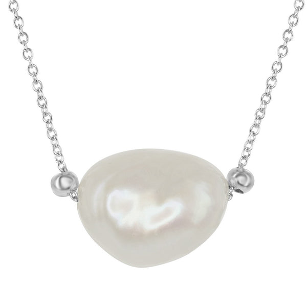 Sterling Silver Single Freshwater Pearl Necklace