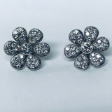 Custom Made Diamond Flower Earrings