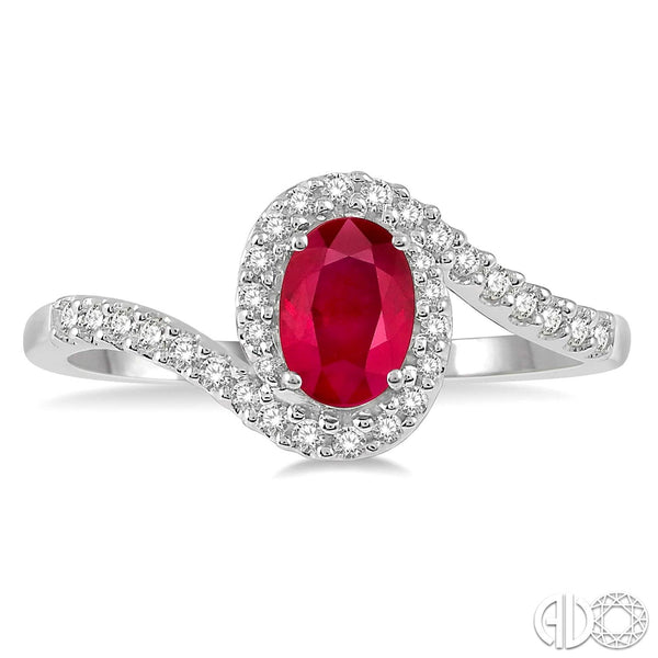 Oval Ruby and Diamond ring.