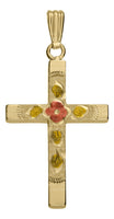 Gold Filled Floral Cross Necklace