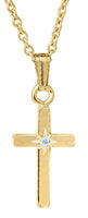 Gold Filled  Diamond  Cross Necklace