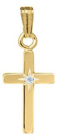 Gold Filled  Diamond  Cross Necklace